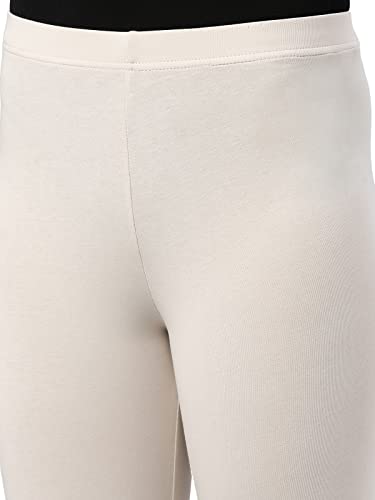 Image of GO COLORS Soft Cotton Stretch Ankle Length Leggings for Women | Breathable