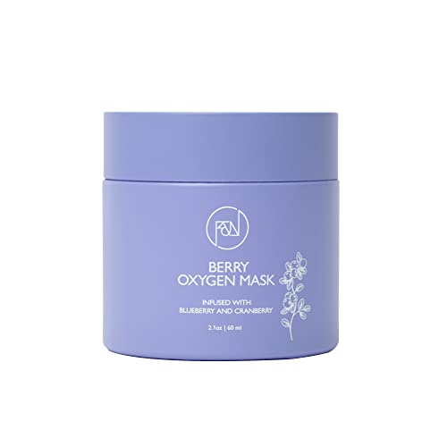Flora & Noor Berry Oxygen Mask With Glycolic Acid Infused With Blueberry And Cranberry For Exfoliation And Dark Spot Reduction #TOP3