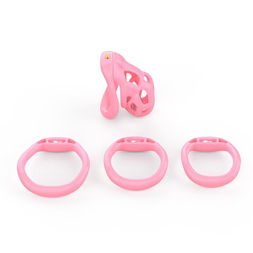Cage de chasteté homme M rose en silicone souple et discret pour couple