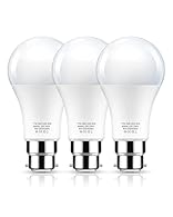 【Energy Efficient Bayonet Light Bulb】This B22 base bayonet bulb with classic shape only consumes 17W energy, emitting 1600 high lumens of light, 6000K cool white, serving as an affective replacement for 150W bulbs. 【Sufficient brightness B22 LED Bulb...