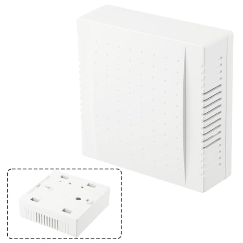 Opatiny Panel de timbre con cable de 220 V, sonido Din Don, 108 x 108 x 36 mm, hotel, hogar y oficina, color blanco
