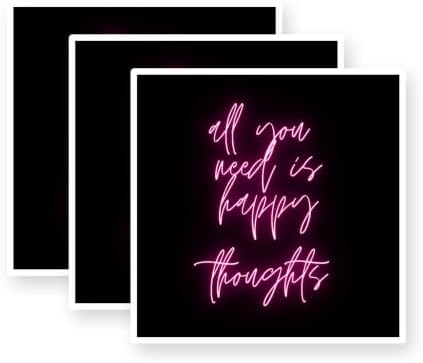 All You Need is Happy Thoughts Vinyl Stickers 3 Pack 3 Inch image 5
