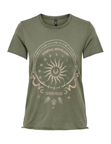 T-shirt imprimé pour femmes ONLLUCY à manches courtes et col rond