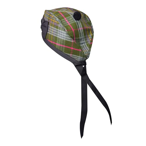 Image of Glengarry Cap-Traditional Scottish Hat, Acrylic Wool Tartan Glengarry hat, Kilts /Bagpipes Accessories