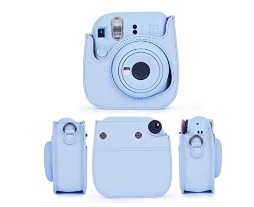Funda protectora para cámara Instax Mini 12 azul pastel miniatura 2