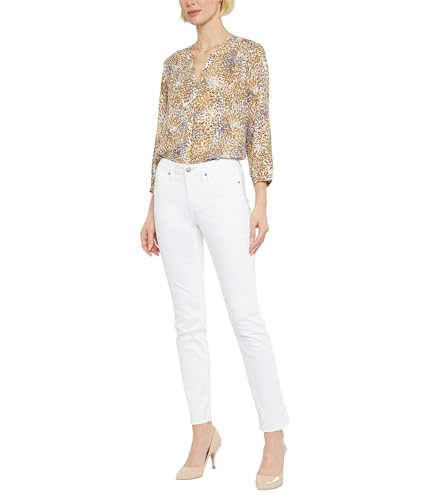 NYDJ Women's Sheri Ankle Fray Hem in Optic White