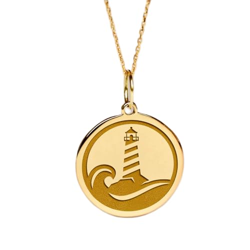Collier pièce de monnaie phare gravée, le bijou mixte idéal pour sublimer votre style