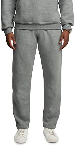 Fruit of the Loom Men's Eversoft Fleece Sweatpants with Pockets, Moisture Wicking & Breathable, Sizes S-4X, Grey Heather, Small
