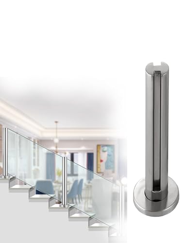 Garde-corps en acier inoxydable double face pour plaque verre 12 mm