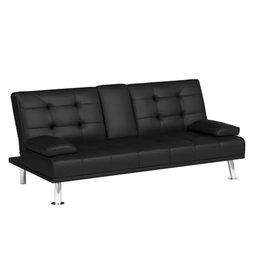 Flamaker AF203 Futon Sofa Bed Modern Folding Futon Set Convertible Recliner Lounge thumb #4