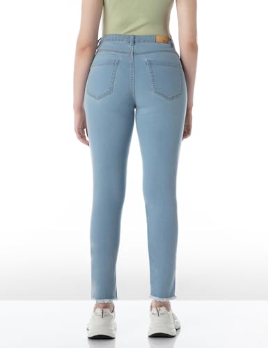 Image of INKD Women's Slim Fit Jeans - Mid-Rise| Stretchable | Enzyme Wash | Classic 5 Pocket Styling | Jeans for Women (Available in Plus Sizes)