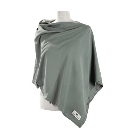 Julius Zöllner Stilltuch aus 100 Prozent Jersey-Baumwolle, OEKO-TEX STANDARD 100, Made in Germany, uni basil