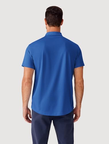 PINSPARK Mens Polo Shirts Short Sleeve Lightweight Moisture Wicking Quick Dry Casual Workout Collared Shirt Plain 3 Pack Set4