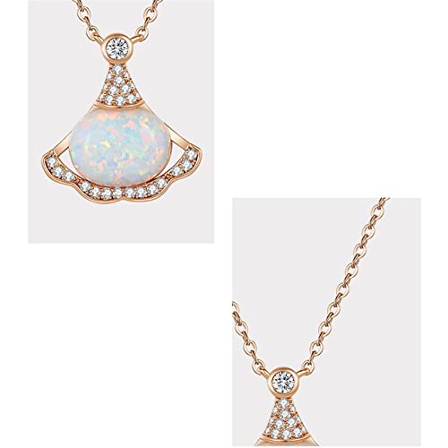 Collier opale pour femme et maman avec chaîne ajustable