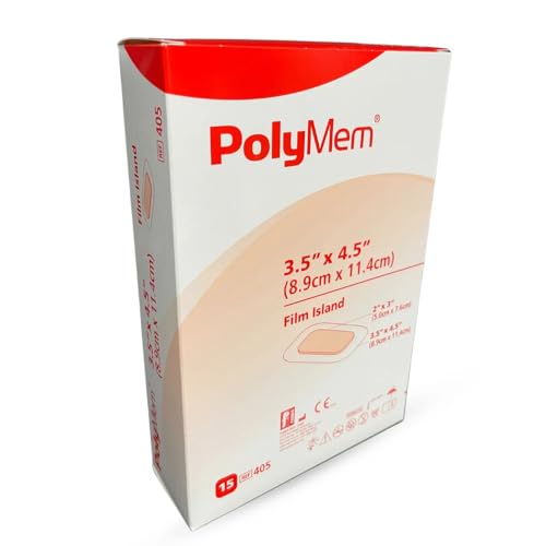 PolyMem Cloth Wound Dressings Adhesive 4 x 5 Box of 15