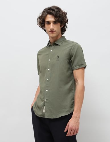 Image of U.S. Polo Assn. Denim Co. Men's Solid Regular Fit Shirt
