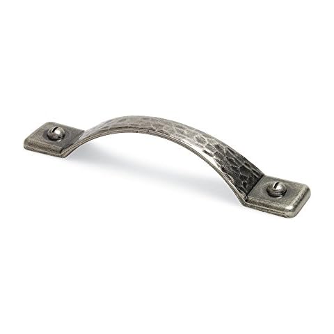 FITTINGSCO Mottled D Handle 128mm Centres Pewter Cover