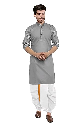 Image of Trustous Kurta Dhoti set for Mens (mahraj dhoti with kurta plain and classis look)