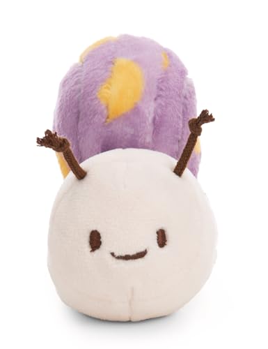 NICI Kuscheltier Schnecke 12cm mit Botschaft Have a Slow Day - lila - Stofftier aus weichem Plüsch, niedliches Plüschtier zum Kuscheln und Spielen, für Kinder & Erwachsene | 61639