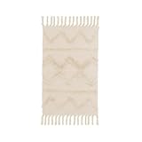 alfombra flecos trapillo La alfombra de poli algodón tiene fácil mantenimiento, la puedes lavar en la lavadora a temperatura máxima de 30° C y se puede planchar a baja temperatura.