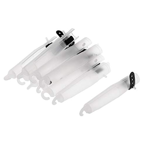 perfeclan 10pcs / Lot Cubierta De La Punta De La Caña De Pescar, Tapa De La Caña De Pescar Anillos Cubierta De La Caja, Claro - S