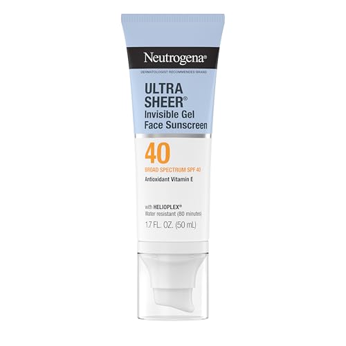 Neutrogena Ultra Sheer Invisible Gel Face Sunscreen SPF 40, Facial Sunscreen & Moisturizer, Vitamin...