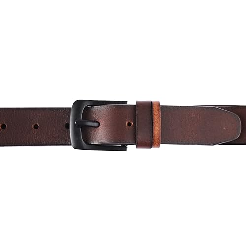 Image of Genuine Leather Belt for Kids, Black /Brown Colour Adjustable Belt with Metal Buckle, Belt for Formal, Casual & Jeans Wear, Waist 20-24-28-30 Inch 3|5|7|9|11 Yrs
