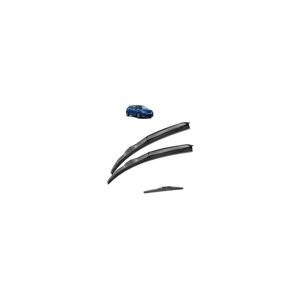 RYU7® Hybrid Wiper Blades Front With Rear Wiper Blade Set Compatible with Maruti Baleno 21"+19"+12" (Set of 3) 5 RYU7® Hybrid Wiper Blades Front With Rear Wiper Blade Set Compatible with Maruti Baleno 21"+19"+12" (Set of 3)