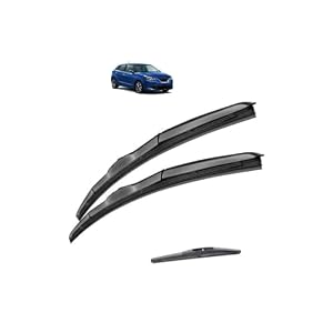 RYU7® Hybrid Wiper Blades Front With Rear Wiper Blade Set Compatible with Maruti Baleno 21"+19"+12" (Set of 3) 5 RYU7® Hybrid Wiper Blades Front With Rear Wiper Blade Set Compatible with Maruti Baleno 21"+19"+12" (Set of 3)
