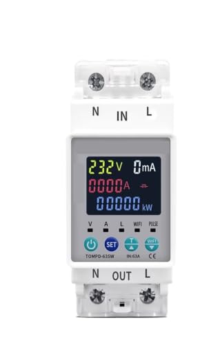 Interruptor con corriente de voltaje 63A 230V y temporizador de medición monofásico