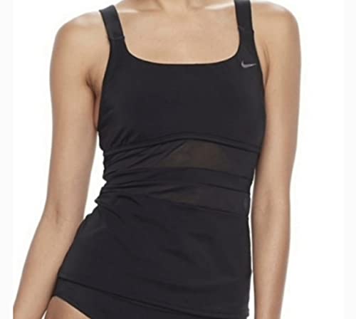 Nike Women's Two-Piece Suits Polyamide/Elastane Blend Tankini Ness SU29000 Black (Medium)4