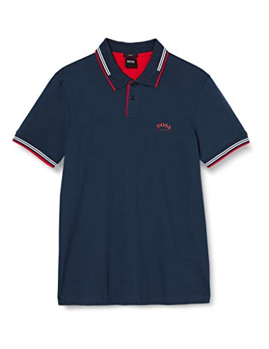 Preisvergleich Produktbild BOSS Herren Paul Curved Polohemd, Navy, S