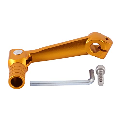GOOFIT Or CNC 0.47 Pouces Levier De Vitesse Moto en Aluminium Pliant avec Outils De Remplacement pour La Plupart des VéLos Dirt Pit ATV UTV