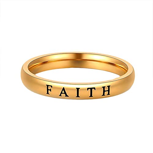Mesnt pw 316L XeXX`[ 3mm ^ v[oh  Faith Love Hope Promise w Vo[/S[h/[YS[h, S[hAXeXX`[AX`[, WRȂ