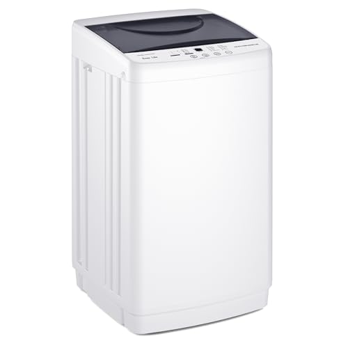 OLIXIS Portable Washing Machine, 7.7 lbs Full-Automatic Compact Laundry Washer, Stainless Steel Drum, 10 Wash Cycles, Auto-Balance Detection, LED Display, Mini...