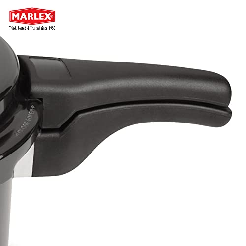 Image of Marlex Maestro Hard Anodized Aluminium Pressure Cooker with Outer Lid - 10 Litres | Black Sturdy Body with Safety Valve | Gas Stove Compatible | ISI Certified | 5-Year Warranty