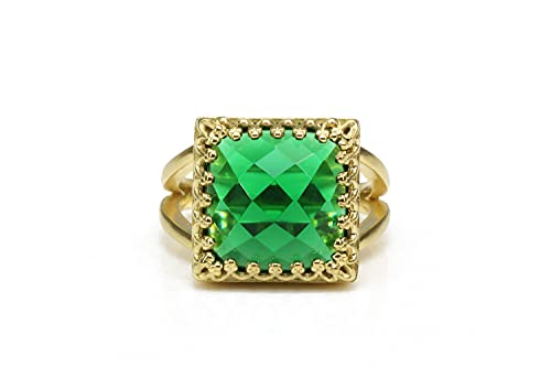 Bague émeraude Anémone de haute joaillerie pour femme élégante