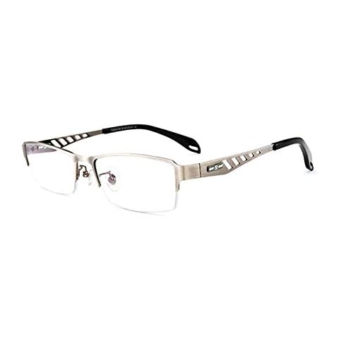 RXBFD Blaulichtfilter Brille Progressive multifokale Blaulicht blockierende Lesebrille, Halbrand Metall Anti Blue Ray Computerspiel Leser Cover