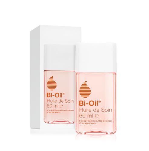 Bi-Oil Huile de Soin Pour la Peau - Soin Spécialisé pour les Vergetures, Cicatrices, Peau Sèche et Teint Irrégulier - 1 x 60 ml