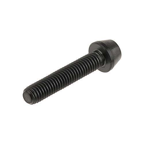 Image of Titanium Ti Bolt M5x9 16 18 20 25 30 35 40 45 50 55 60mm Tapered Head Screws Pack of 4 (M5x25mm, Black)
