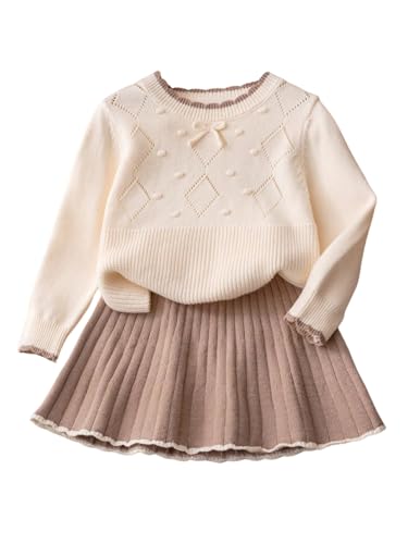 SHENHE Girl's 2 Piece Sweater and Skirt Set