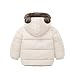 VBGHZXJL Kids Hooded Puffer Jacket Fleece Lined Bear Ear Coat For Girls And Boys Lightweight Winter Outerwear Girls Fashion (White,7-8 Years)