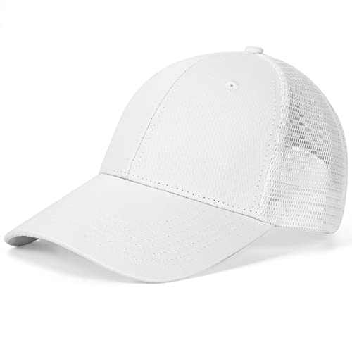 Gorra De Béisbol Deporte Mujer Hombre, Ajustable Malla Transpirable Casual Gorra De Sol Sombrero Verano Visera Snapback Baseball Cap Al Aire Libre Blanco Gorra De Béisbol Deporte Mujer Hombre, Ajustable Malla Transpirable Casual Gorra De Sol Sombrero Verano Visera Snapback Baseball Cap Al Aire Libre Blanco