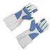 Adult Fencing Gloves for Foil and Epee – Non-Slip Polyester & Leather Protective Training Gloves, Breathable, Skin-Friendly, 200g/pair, Blue/White (S/M/L/XL/XXL)(S)