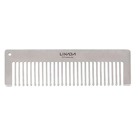 Lixada Titanium Pocket Hair and Beard Comb Cover