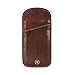 Maxwell Scott | Luxury Leather Slim Glasses Case Holder | The Rufeno | Handmade In Italy | Chestnut Tan Brown