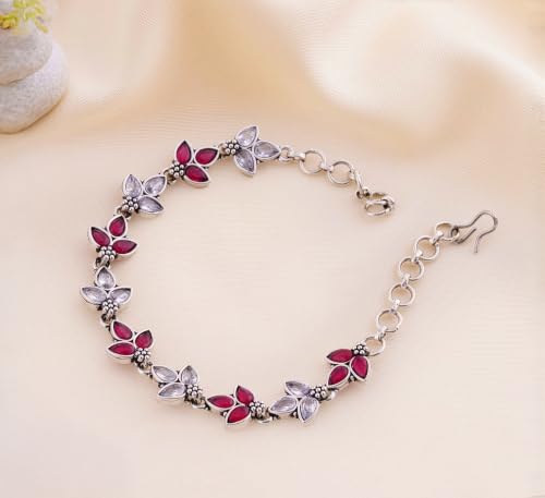 FUBS Pink Dupatta with Jewelry Set - Image 6