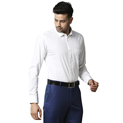 Image of Park Avenue Mens Cotton Solid Slim Fit Shirt