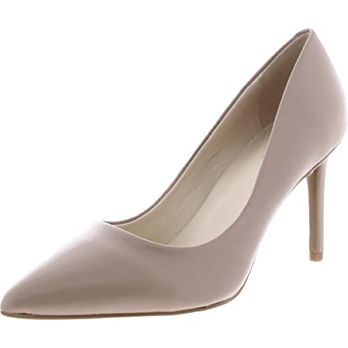 NINE WEST Womens Etta 8 Leather Slip-On Pumps Tan 7 Medium (B,M)