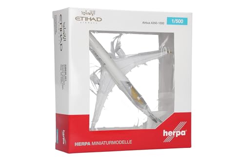 Airbus A350-1000 Etihad Herpa réplique avion métal stable sans socle échelle 1:500